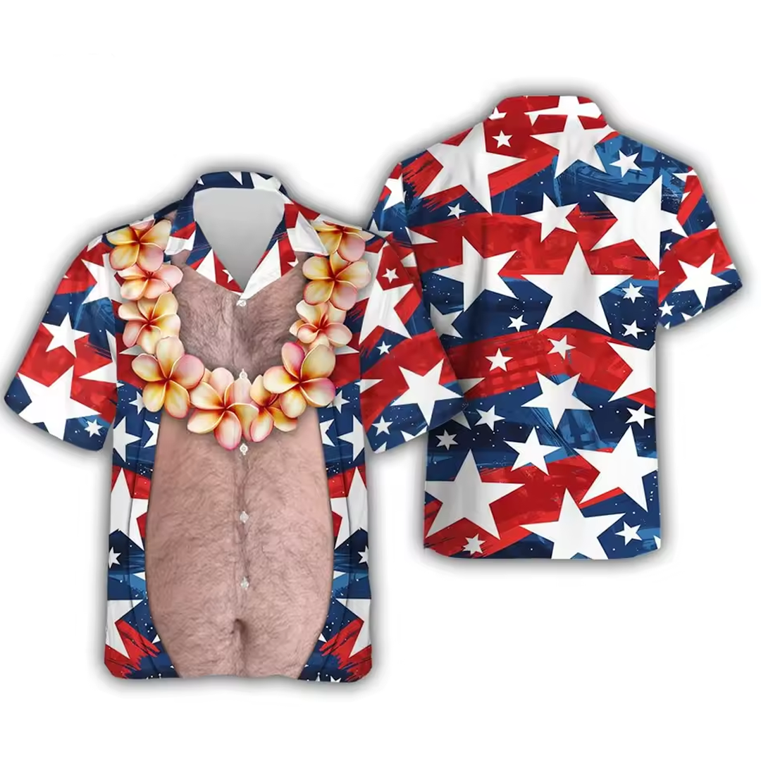 Funny Big Belly Hawaiian Shirts Tropical Vacation Mens Shirts Casual Button Down Tropical Beach Shirts