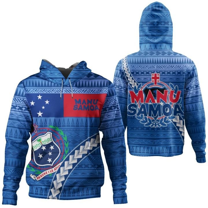 Manu Samoa Rugby Hoodie Coat of Arms