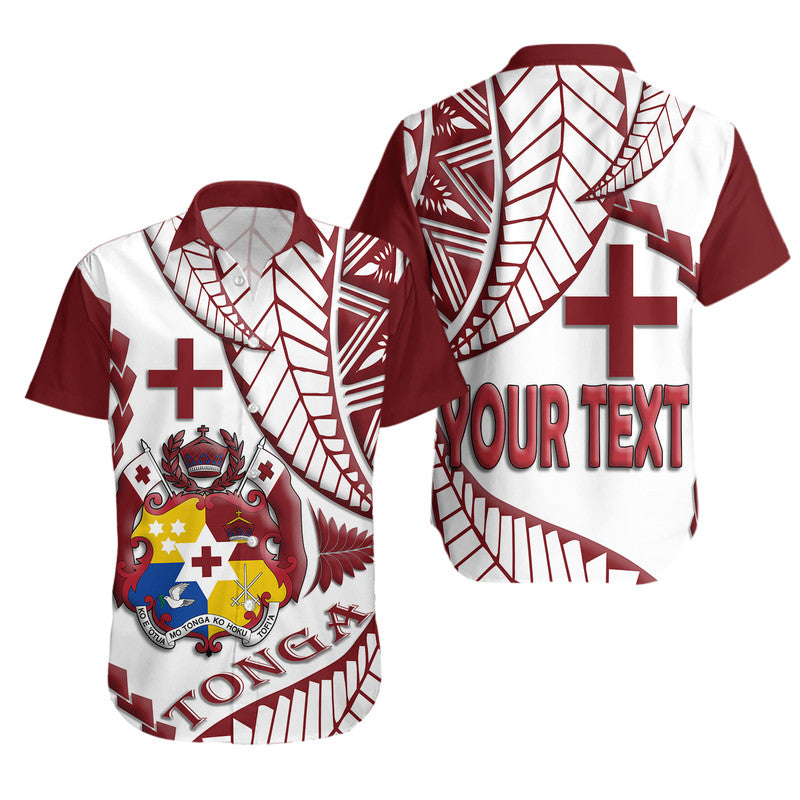 Custom Personalised Tonga Emancipation Day Hawaiian Shirt Kupesi Pattern No.1 White