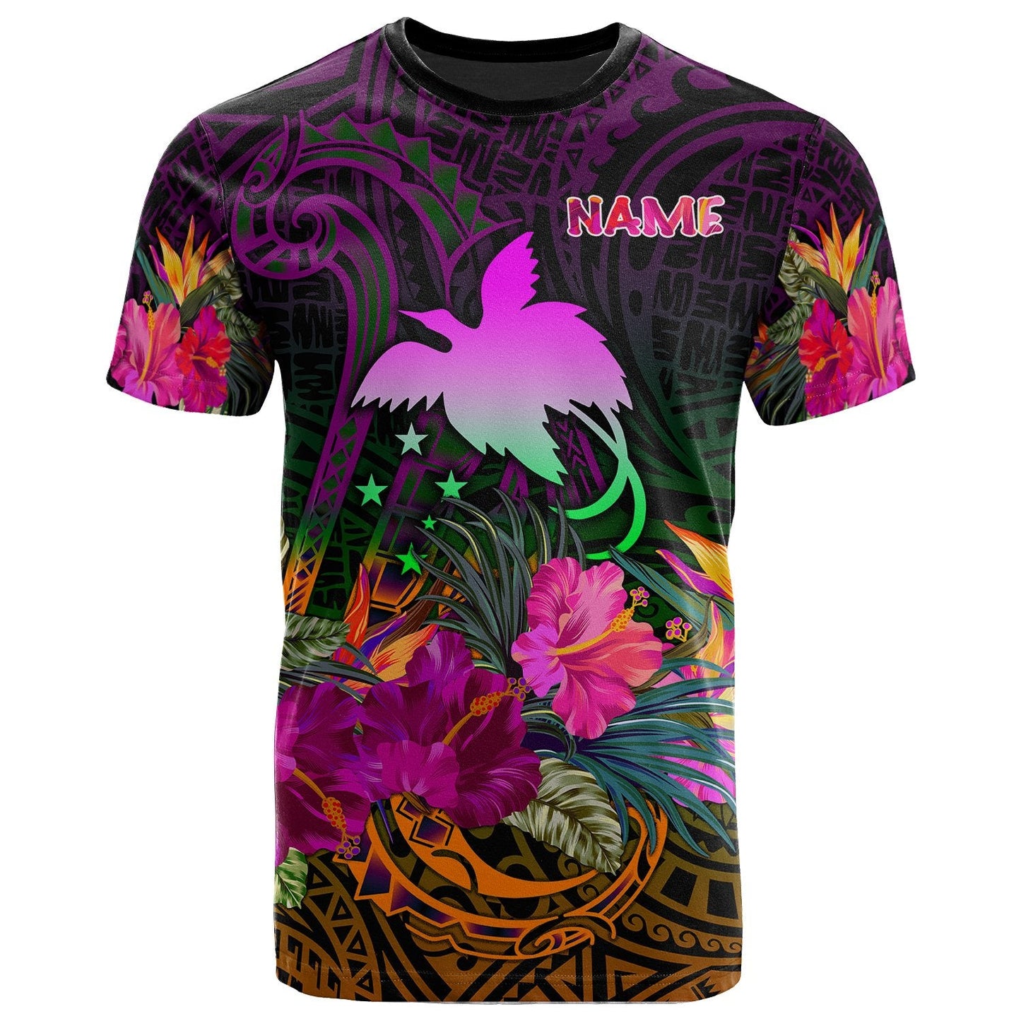 Papua New Guinea Personalised T - Shirt - Summer Hibiscus