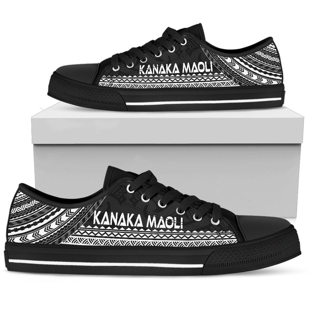 Kanaka Maoli Low Top Shoes - Polynesian Black Chief Version