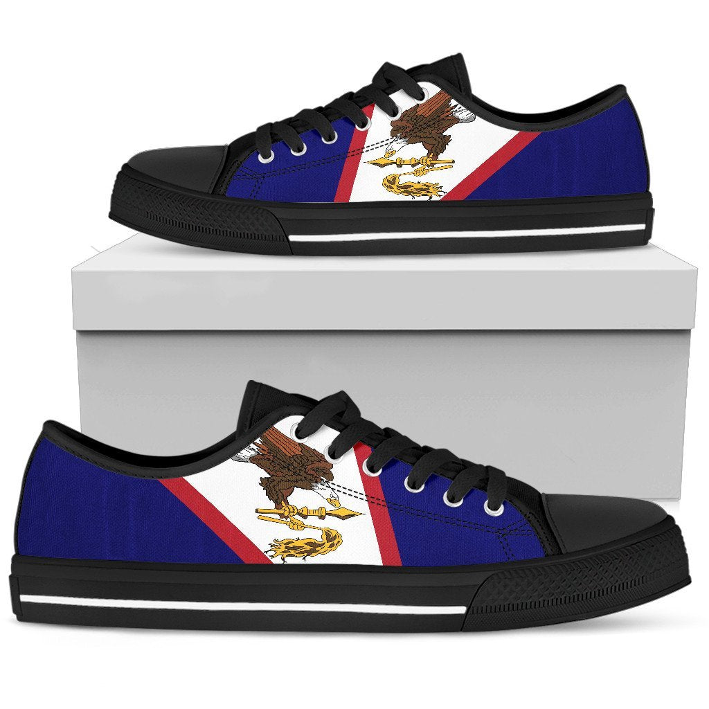 American Samoa Flag Low Top Canvas Shoes A0