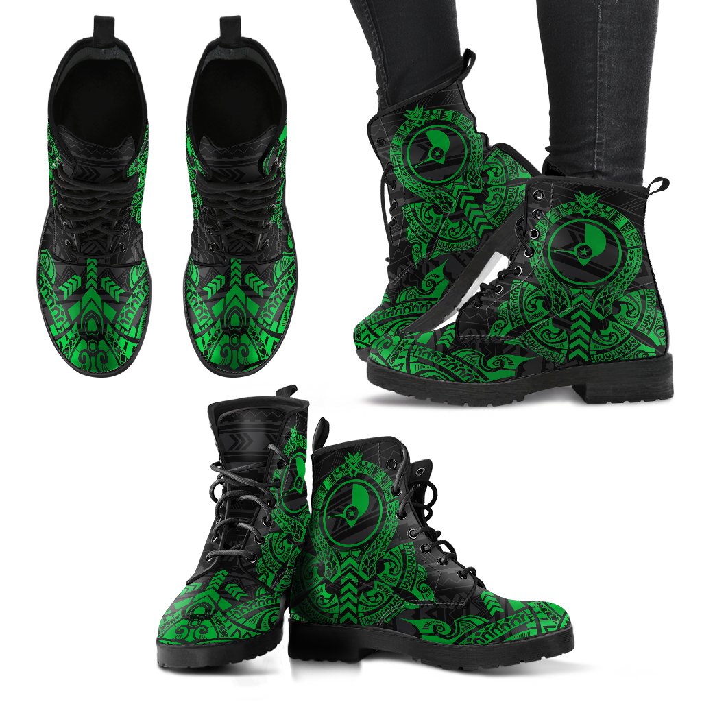 Yap Leather Boots - Tribal Green