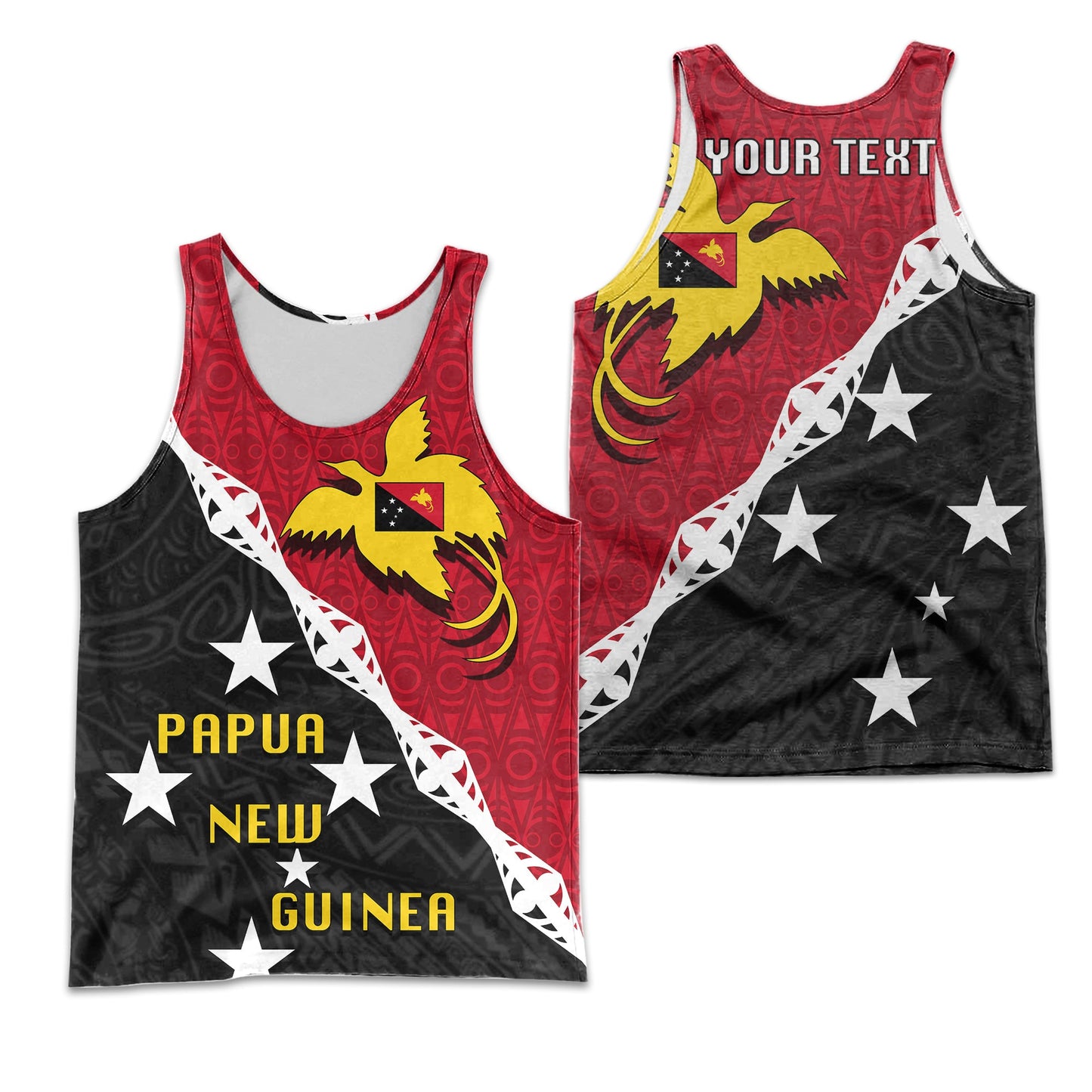 Custom Personalised Papua New Guinea Men's Tank Patterns Of Papua
