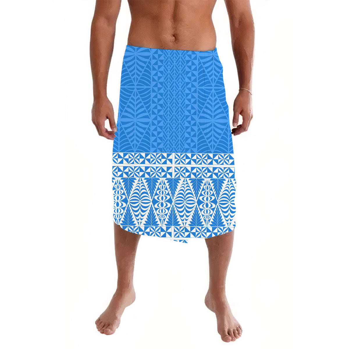 Polynesia Lavalava Ngatu Tonga Pattern Style Blue