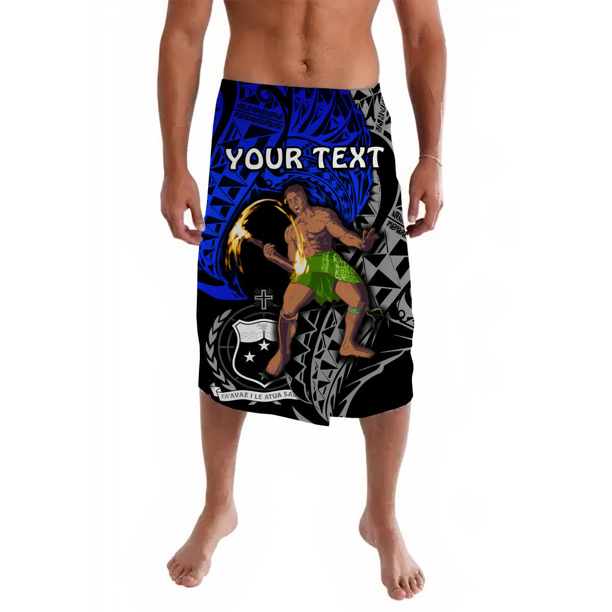 Siva Samoa Lavalava Samoan Dance Mix Blue Polynesian