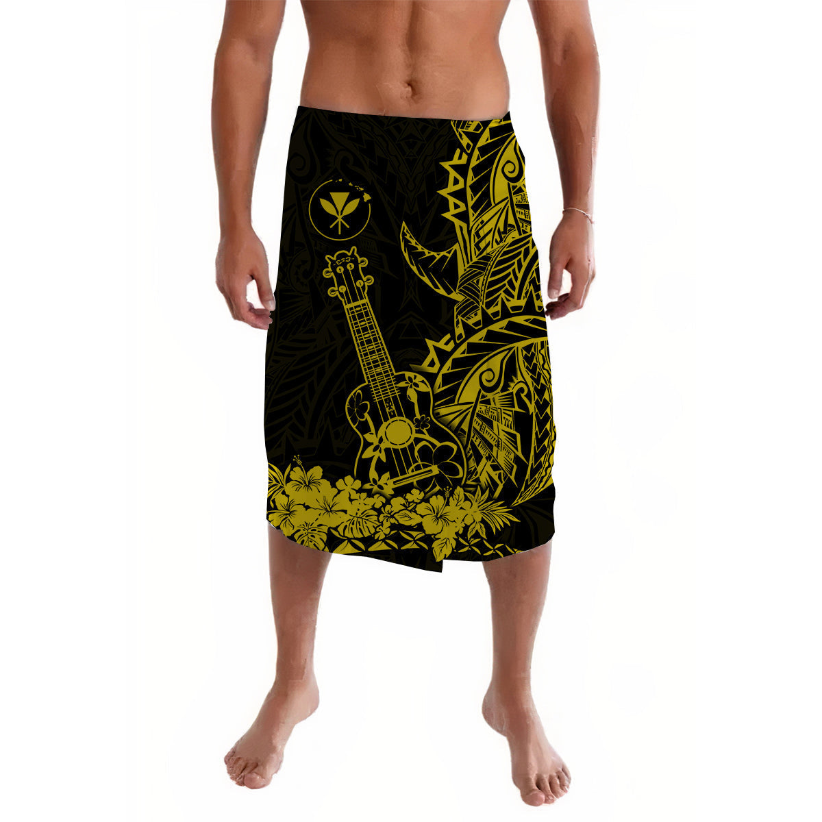 Hawaii Polynesian Lavalava Ukulele Gold
