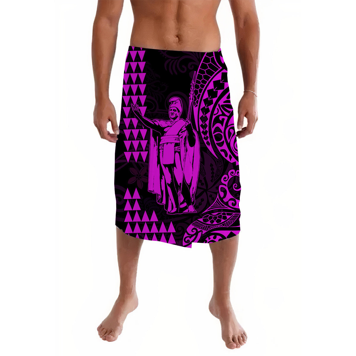 Hawaii Day Kakau Lavalava Proud To Be Hawaiian Purple King Kamehameha and Kanaka Maoli