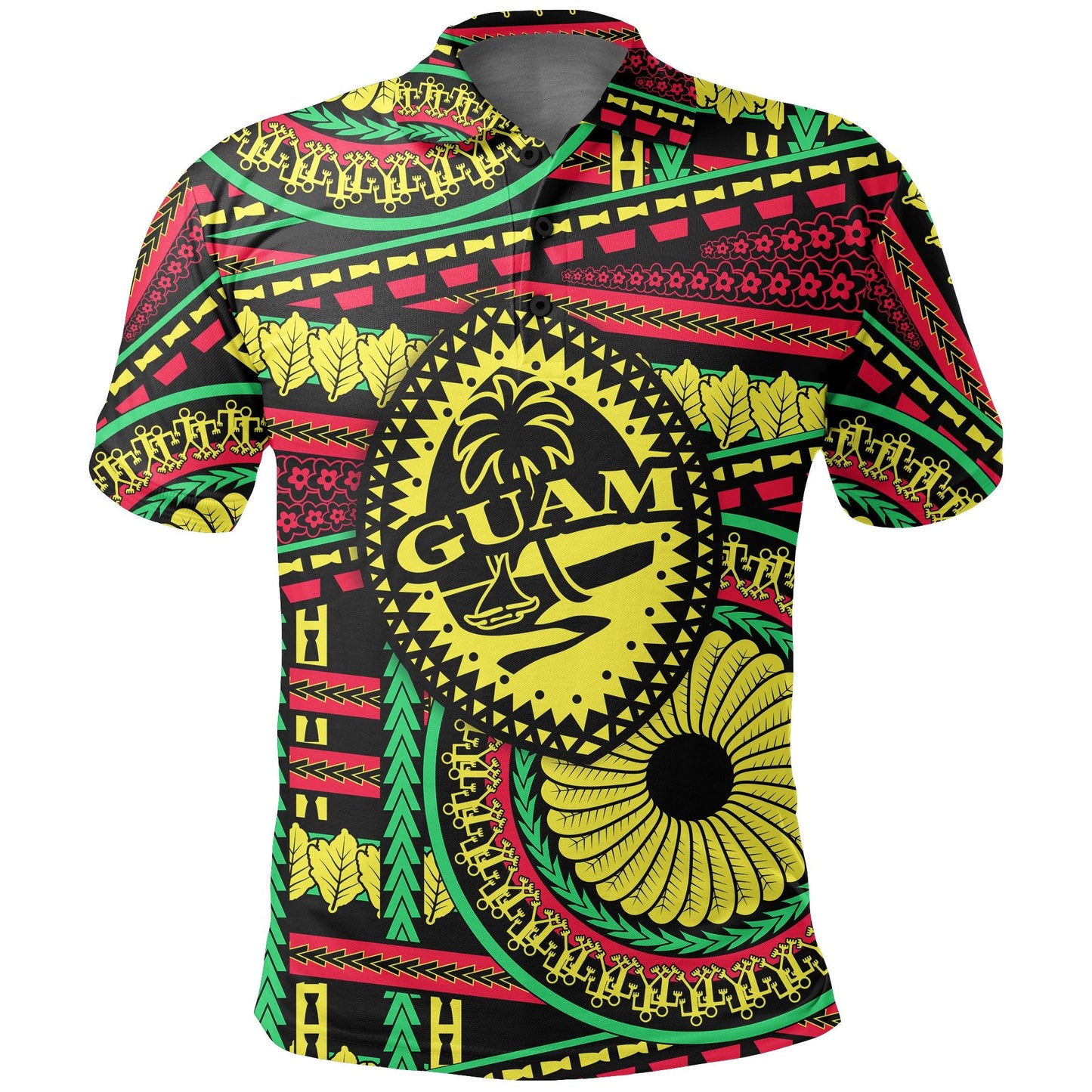 Guam Polo Shirt - Chamorro Rasta
