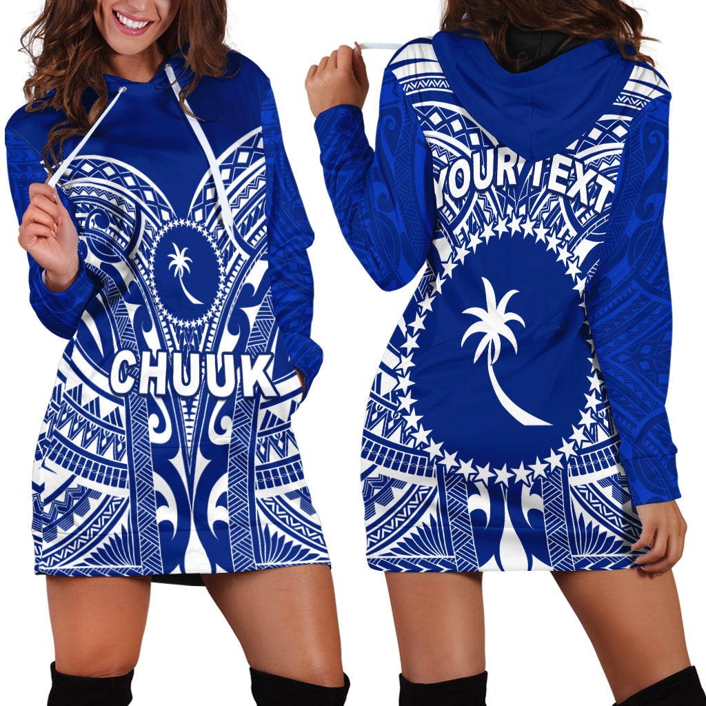 Custom Personalised Chuuk Micronesia Hoodie Dress Simple Pattern