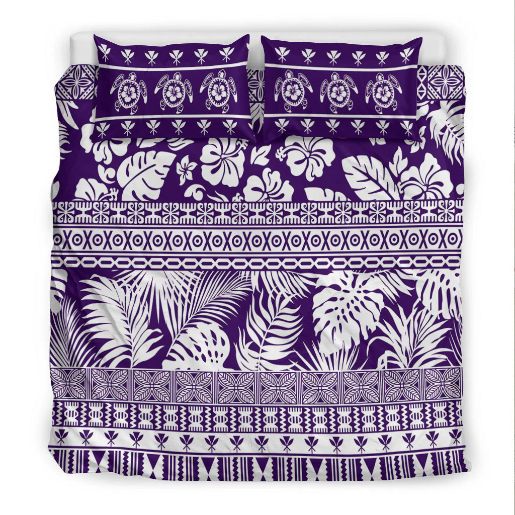 Hawaii Bedding Set Pattern Version Unique Purple