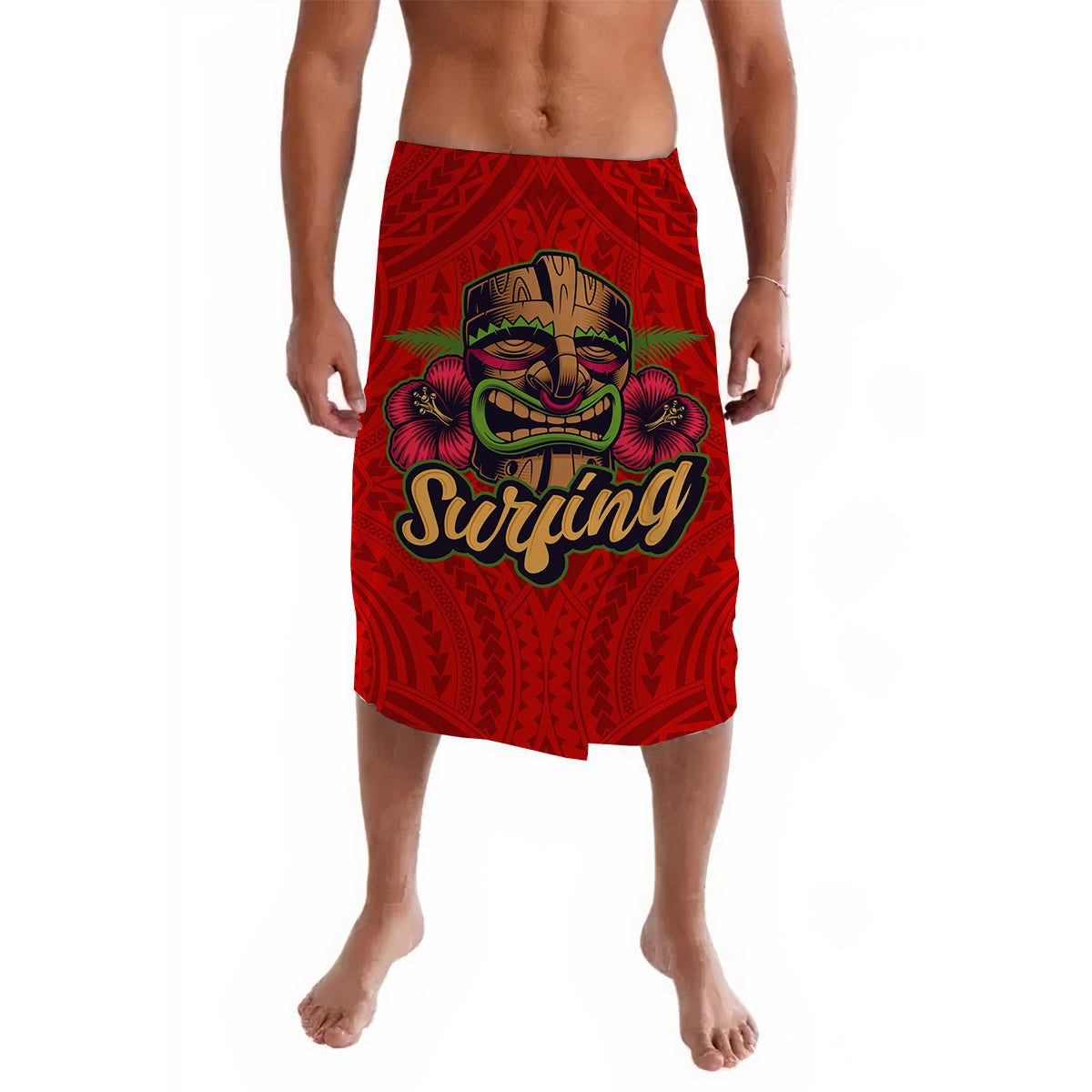 Hawaii Polynesian Lavalava Tiki Surfing