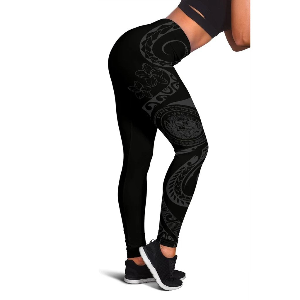 Hawaii Polynesian Leggings - Felicity Style - Gray AH