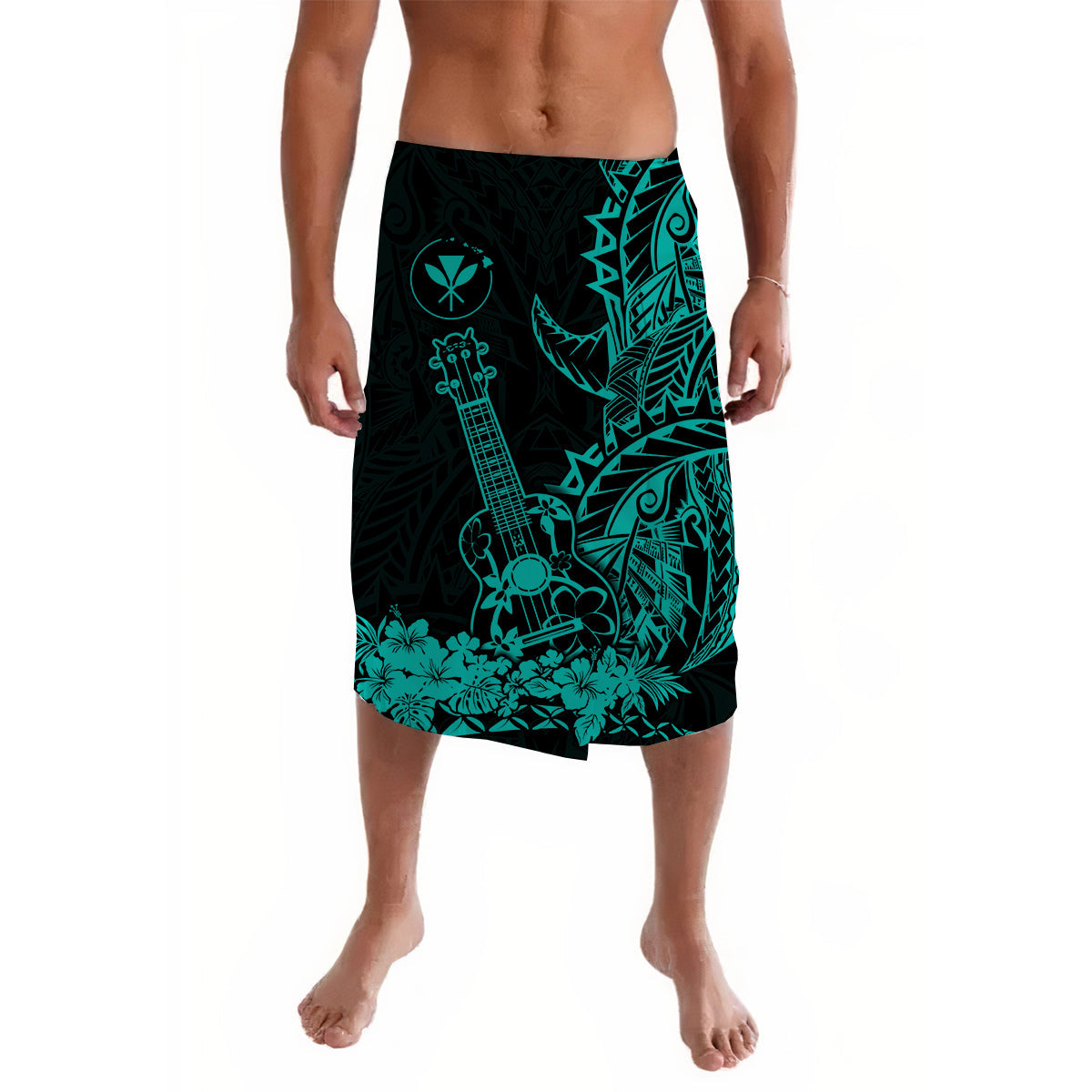 Hawaii Polynesian Lavalava Ukulele Turquoise