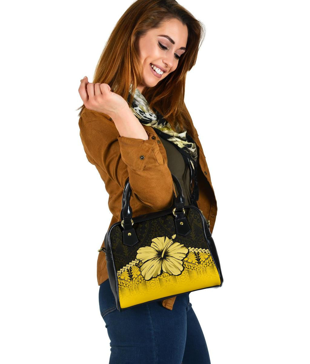 Polynesian Shoulder Handbag Hibiscus Yellow