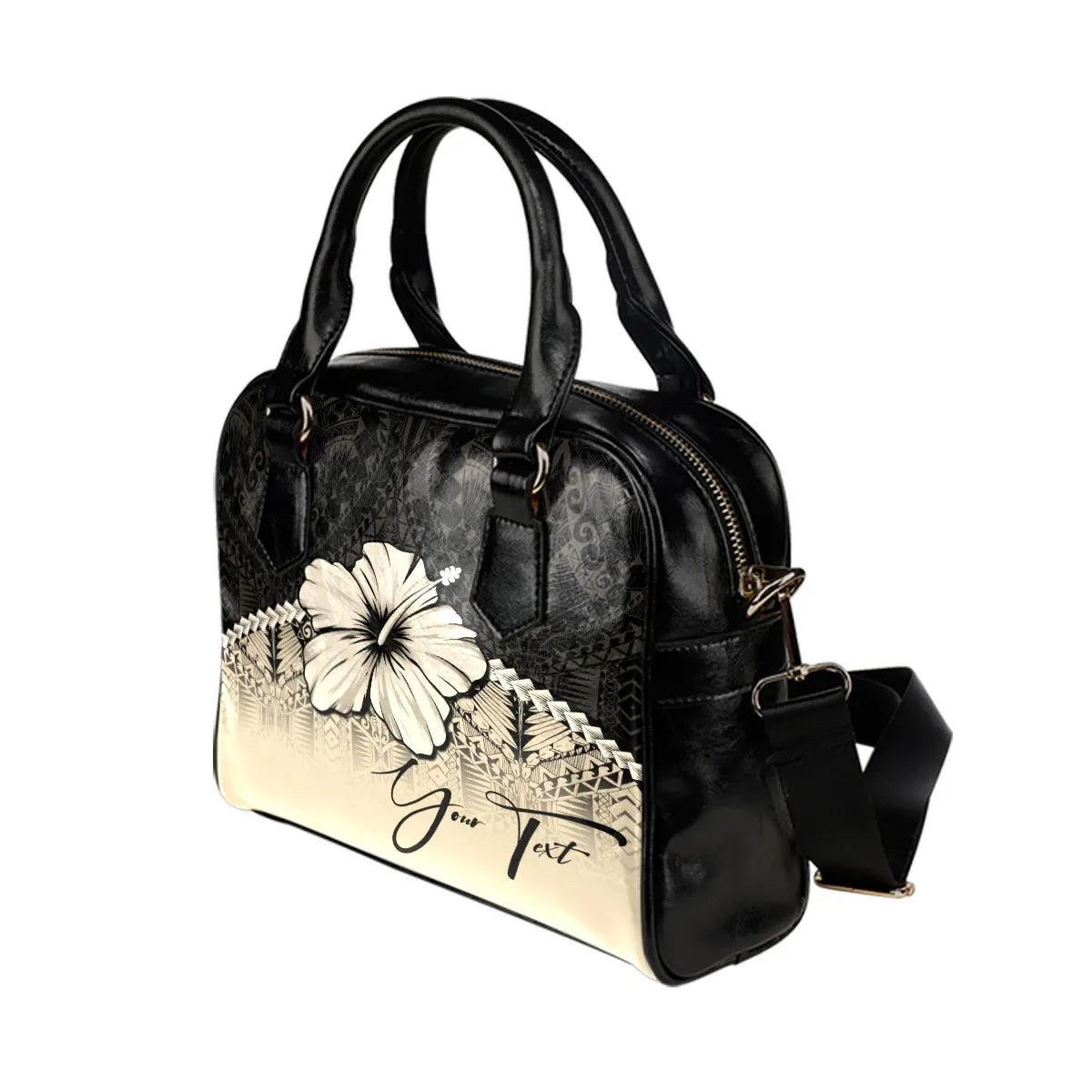 Custom Polynesian Shoulder Handbag Hibiscus Personal Signature