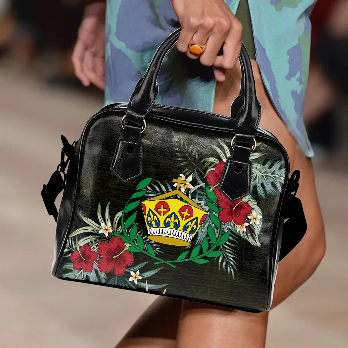 Tonga Hibiscus Shoulder Handbag