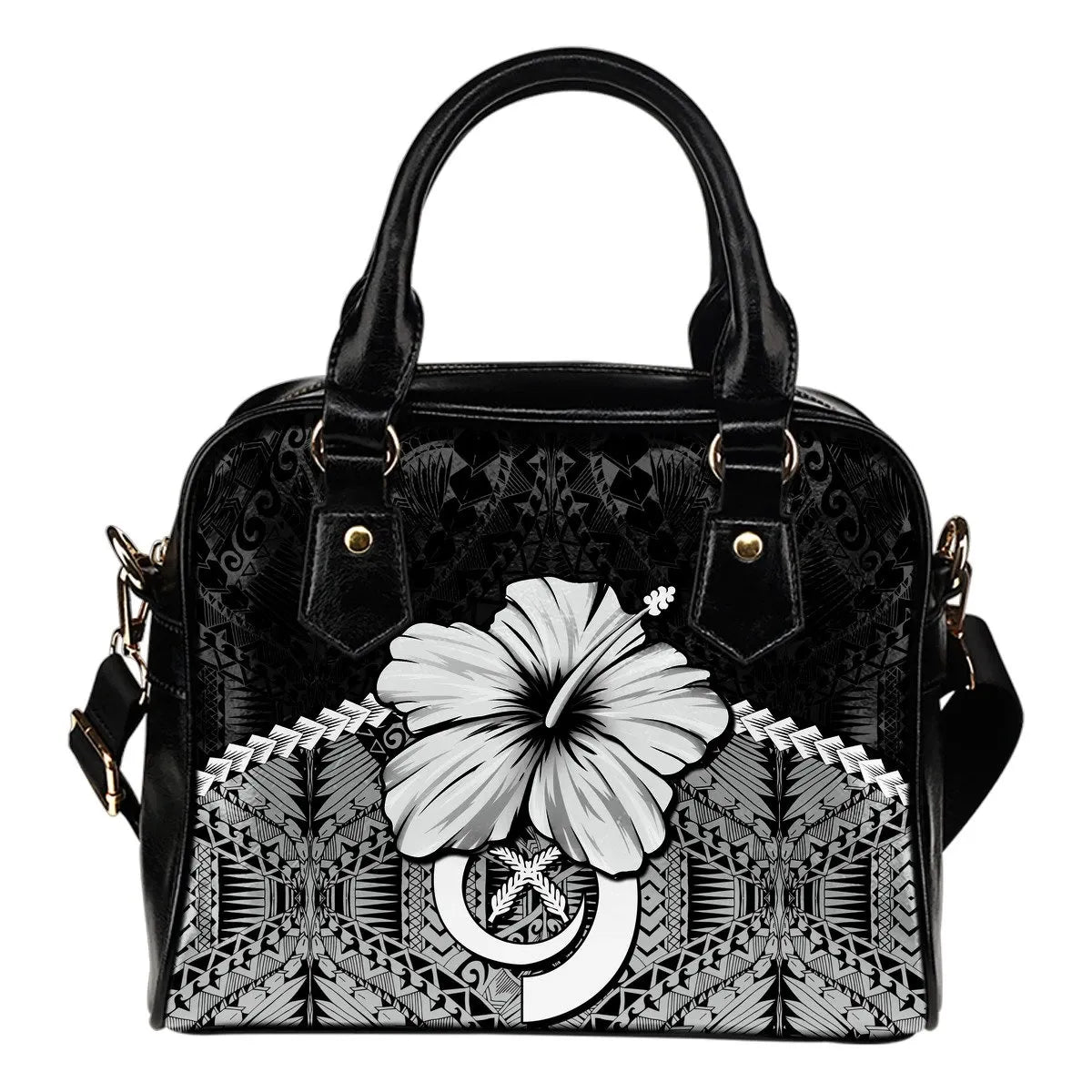 Vanuatu Shoulder Handbag Hibiscus Gray