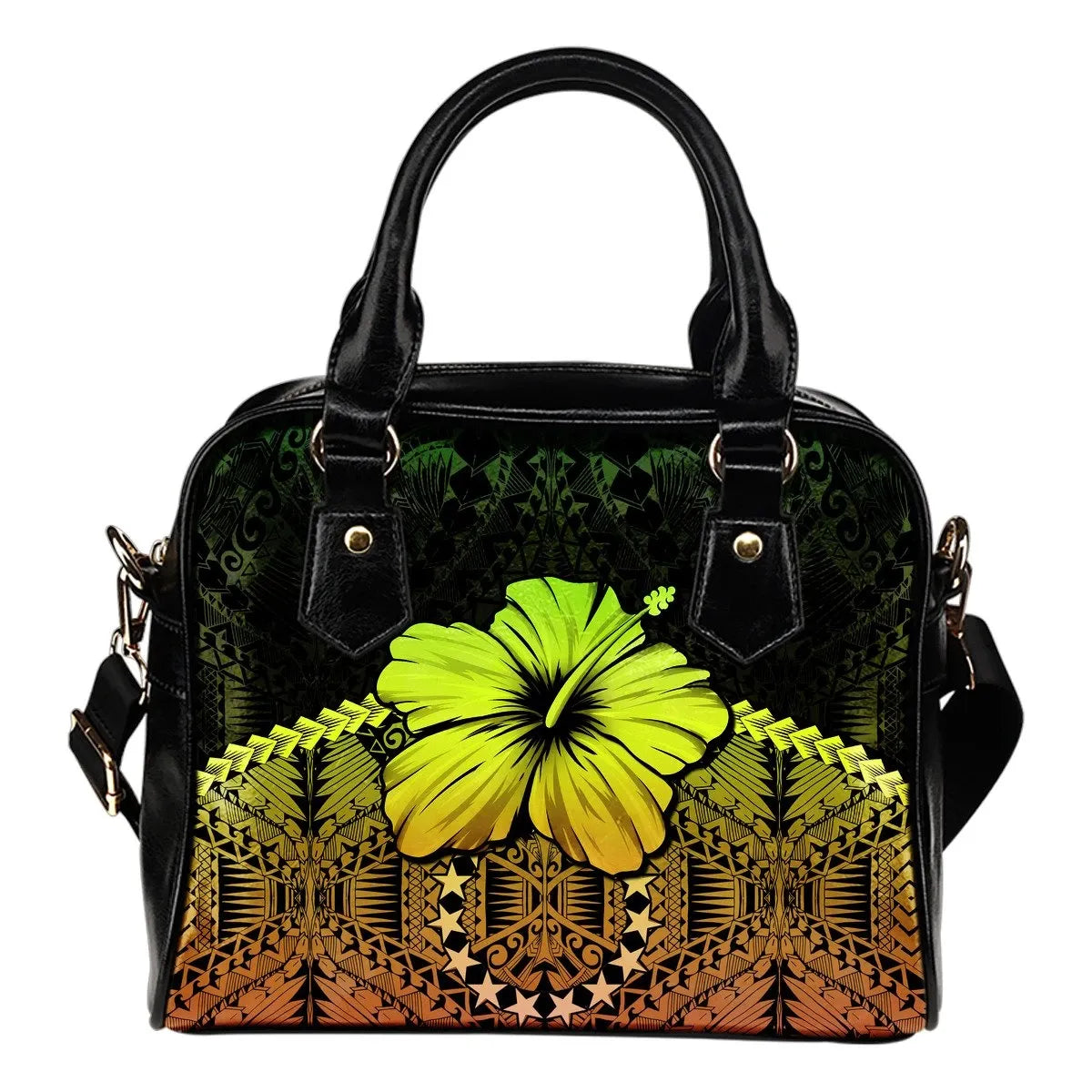 Cook Islands Shoulder Handbag Hibiscus Reggae