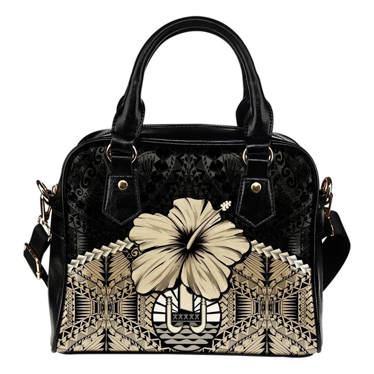 Tahiti Shoulder Handbag Hibiscus Gold