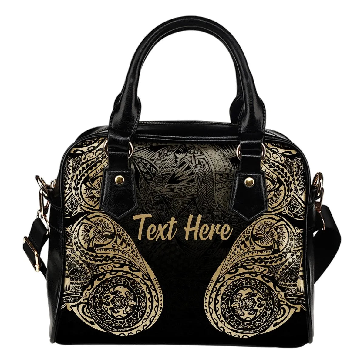 Custom Polynesian Shoulder Handbag Tattoo Style Version 2.0