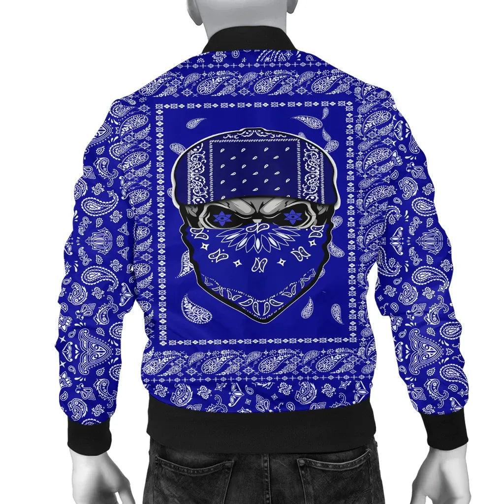 Crips Gang Skull Bomber Jacket
