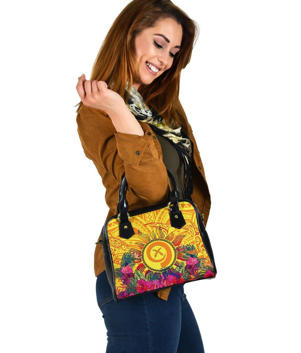 Vanuatu Shoulder Handbags Vanuatu Symbols With Hibiscus