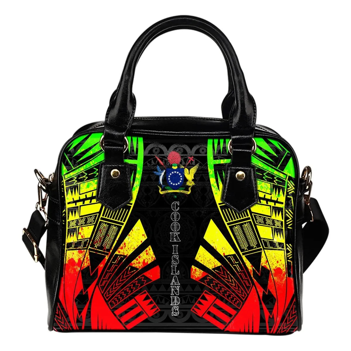 Cook Islands Shoulder Handbag Polynesian Tattoo Reggae 0