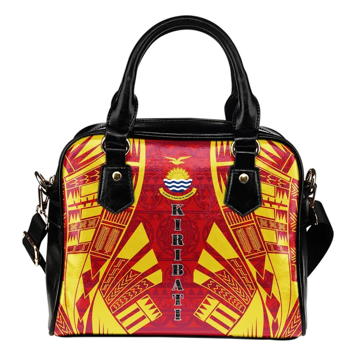 Kiribati Shoulder Handbag Polynesian Tattoo Flag 0