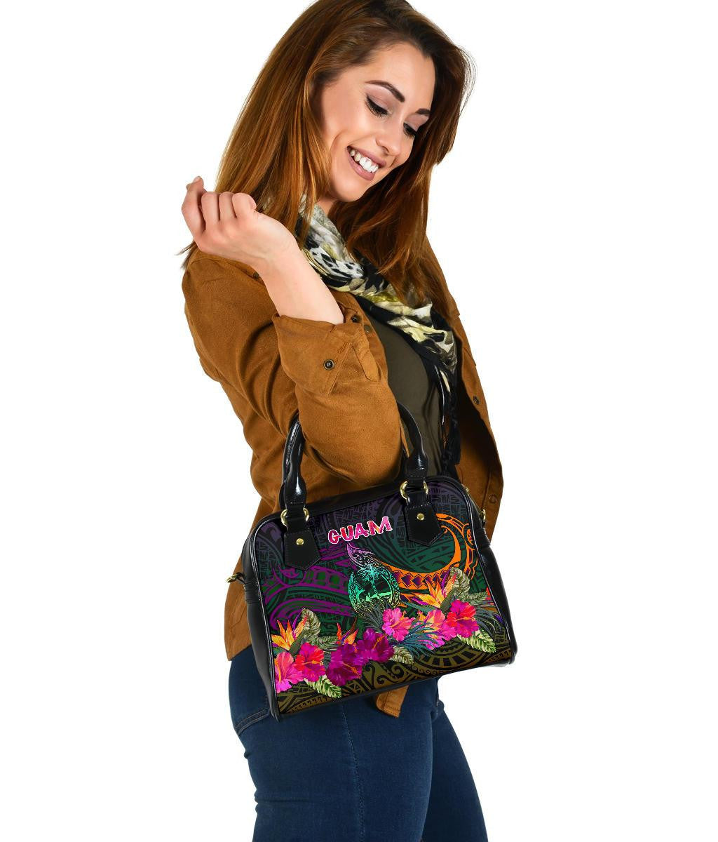 Guam Polynesian Shoulder Handbag Summer Hibiscus