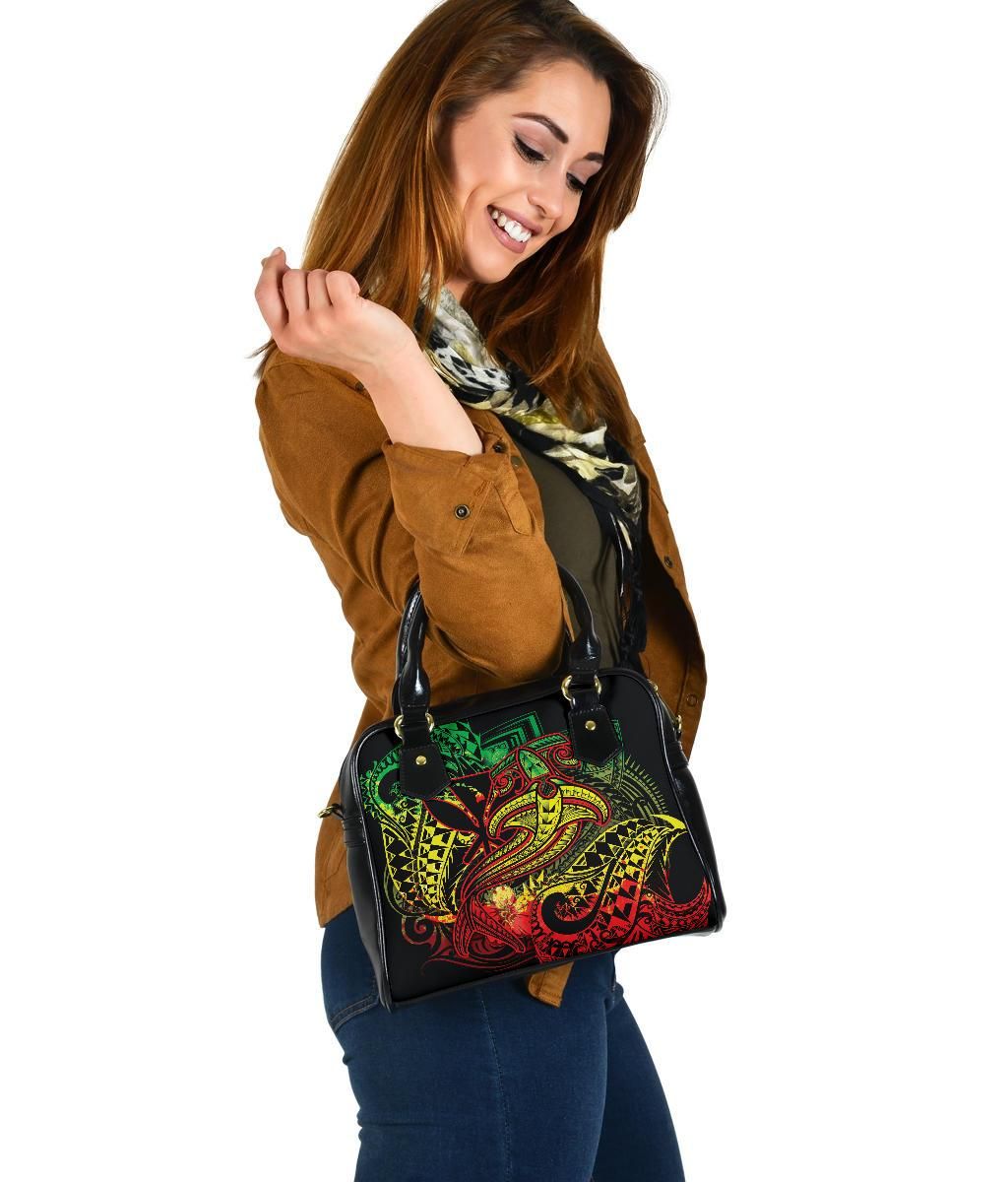 Hawaii Polynesian Shoulder Handbag Kanaka Maoli Reggae Shark Polynesian Tattoo