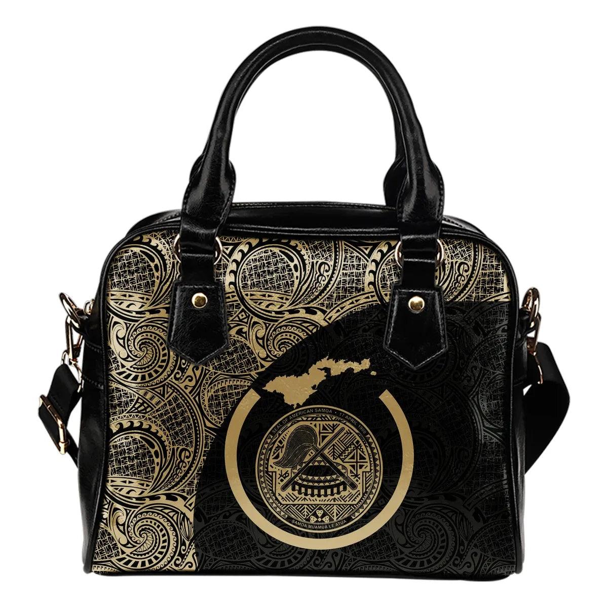 Map American Samoa Shoulder Handbag Polynesian
