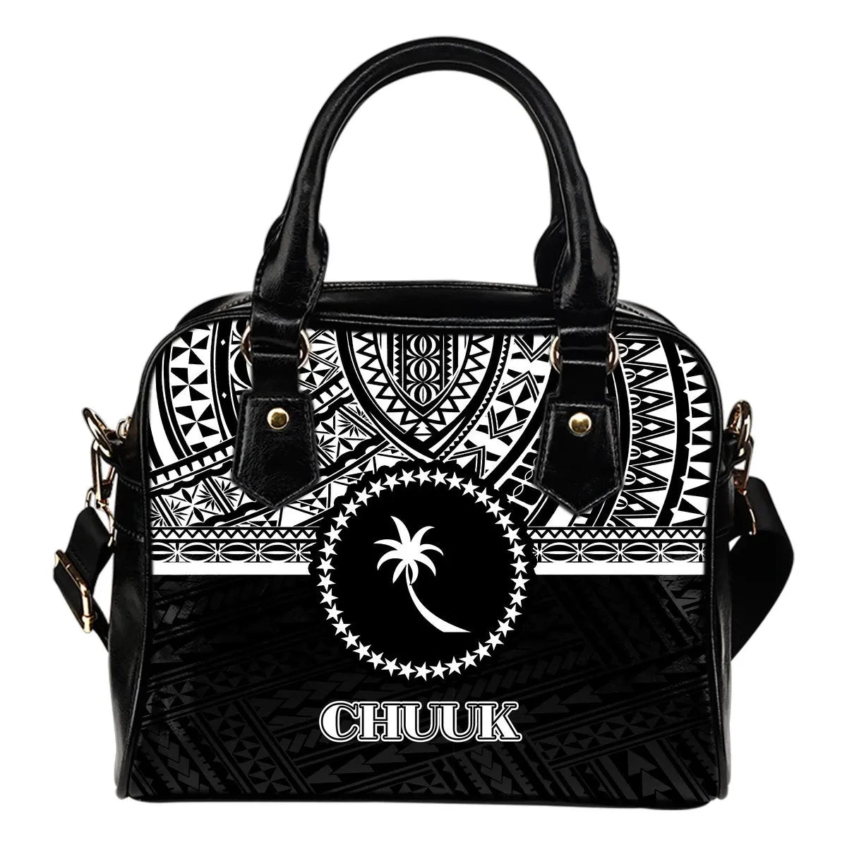 Chuuk Shoulder Handbag Black White Version