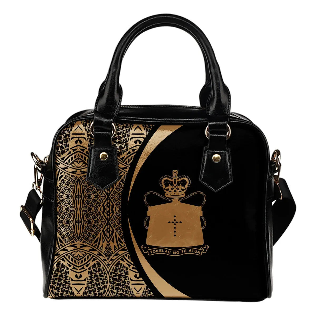 Tokelau Coat Of Arms Polynesian Shoulder Handbag Circle Style 02