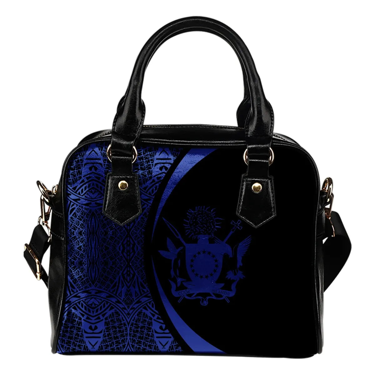 Cook Islands Coat Of Arms Polynesian Shoulder Handbag Circle Style 04