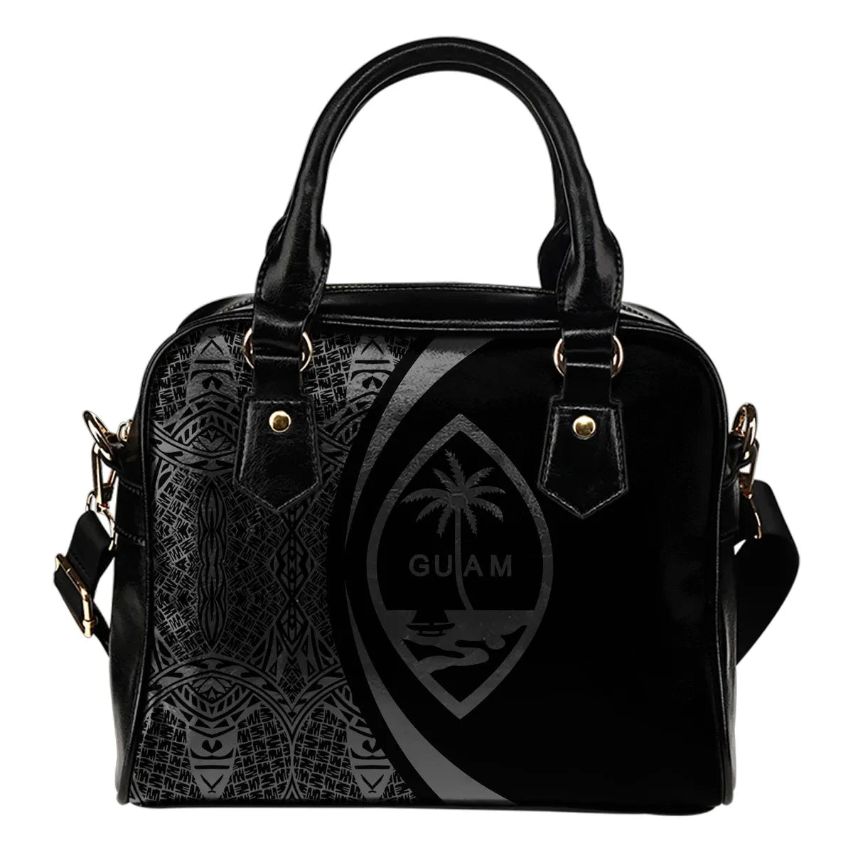 Guam Coat Of Arms Shoulder Handbag Circle Style 09