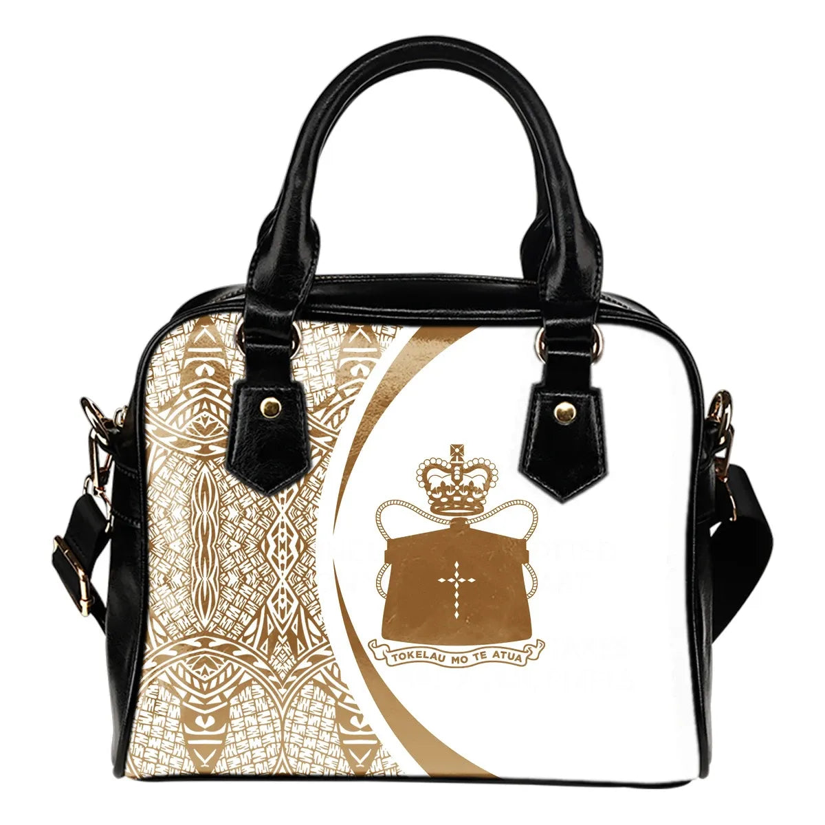 Tokelau Coat Of Arms Polynesian Shoulder Handbag Circle Style 03