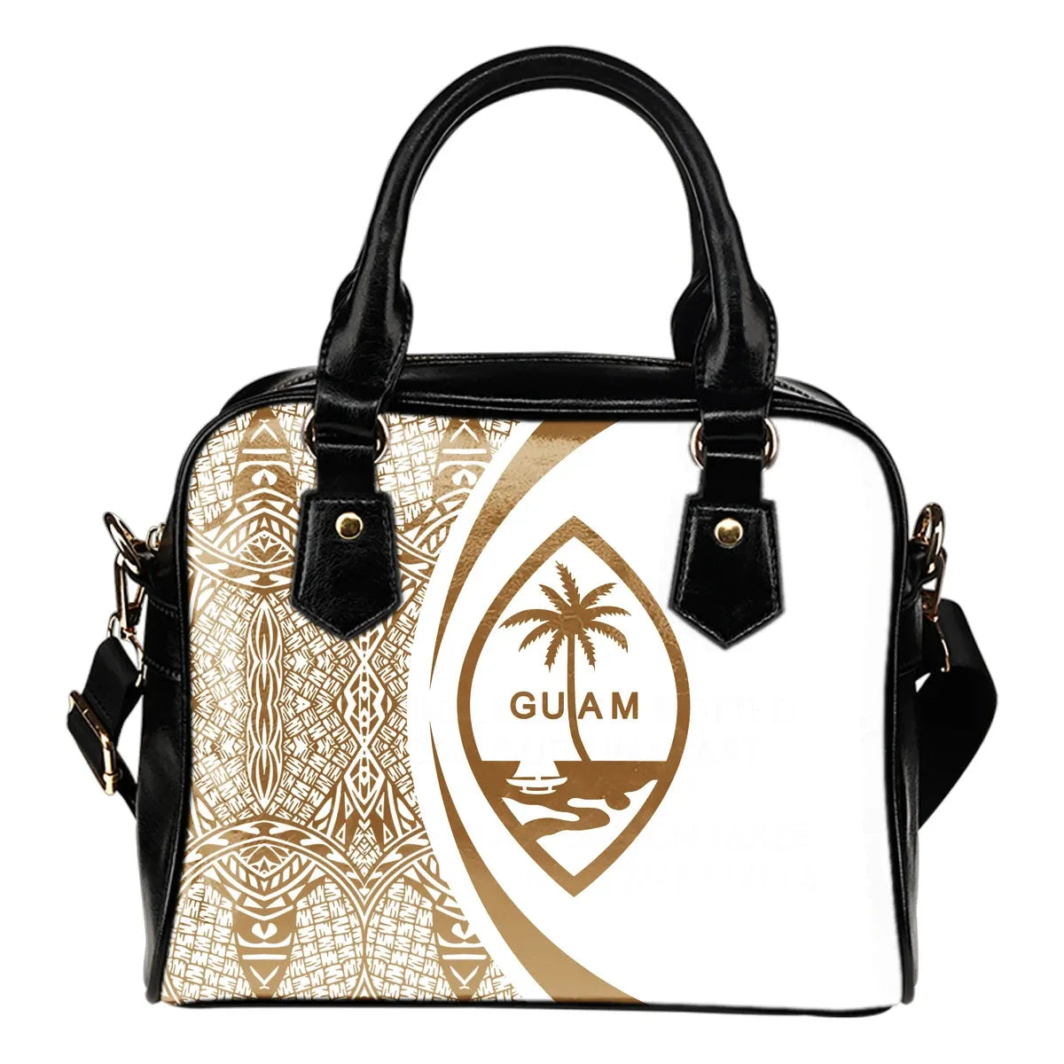Guam Coat Of Arms Shoulder Handbag Circle Style 03