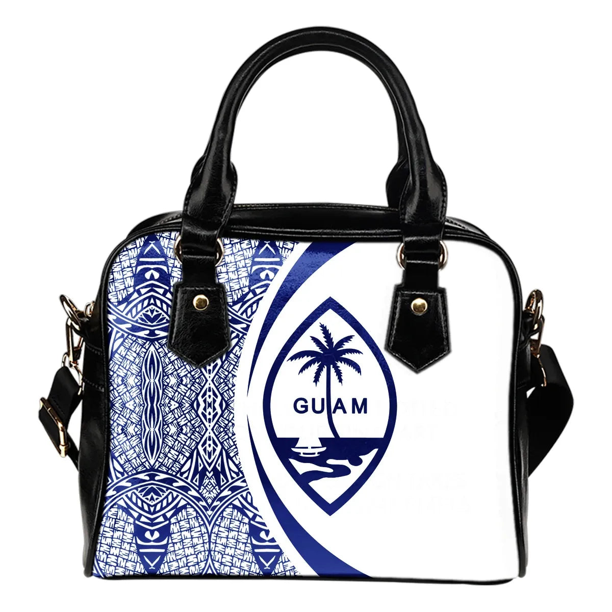 Guam Coat Of Arms Shoulder Handbag Circle Style 05