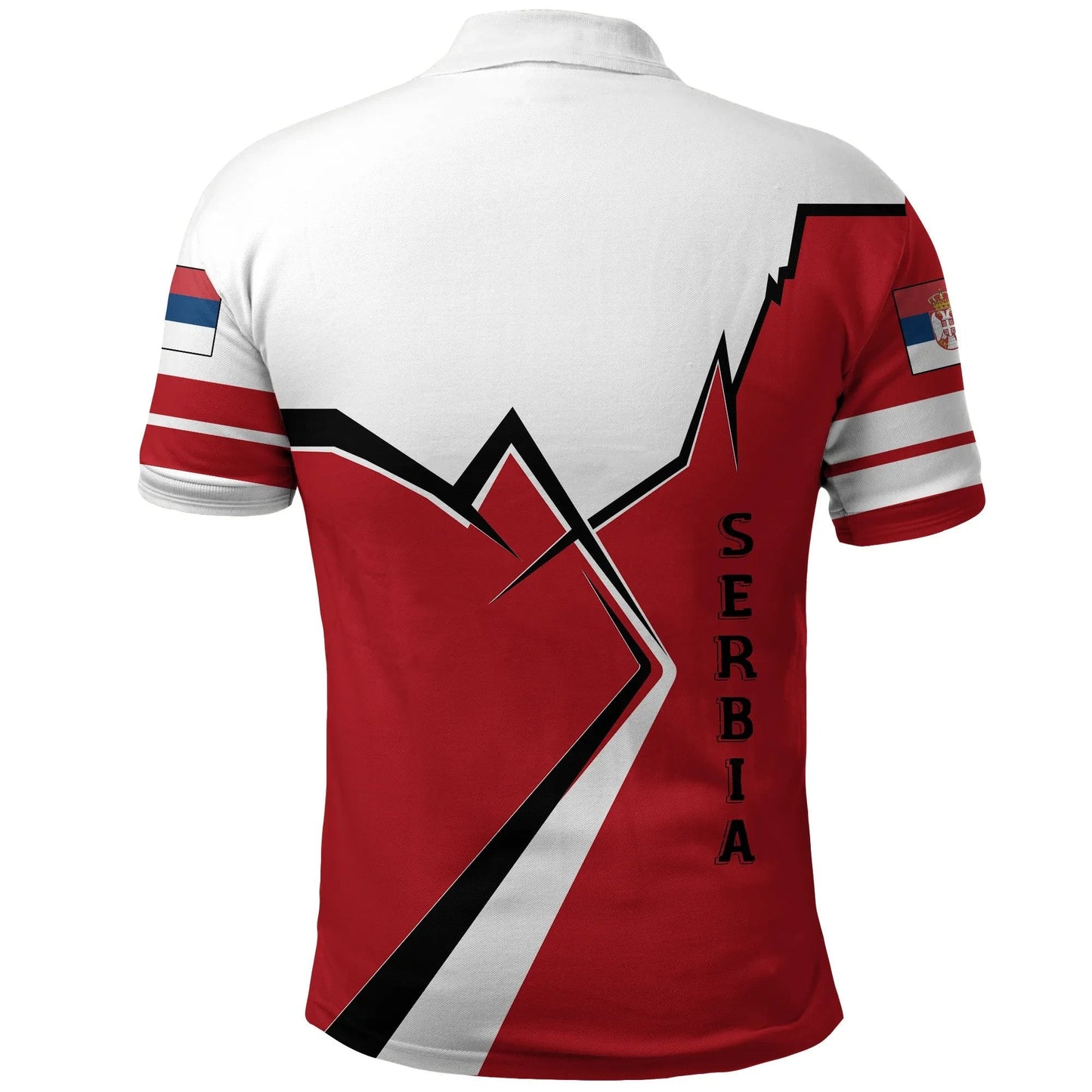 Serbia Polo Shirt Lightning