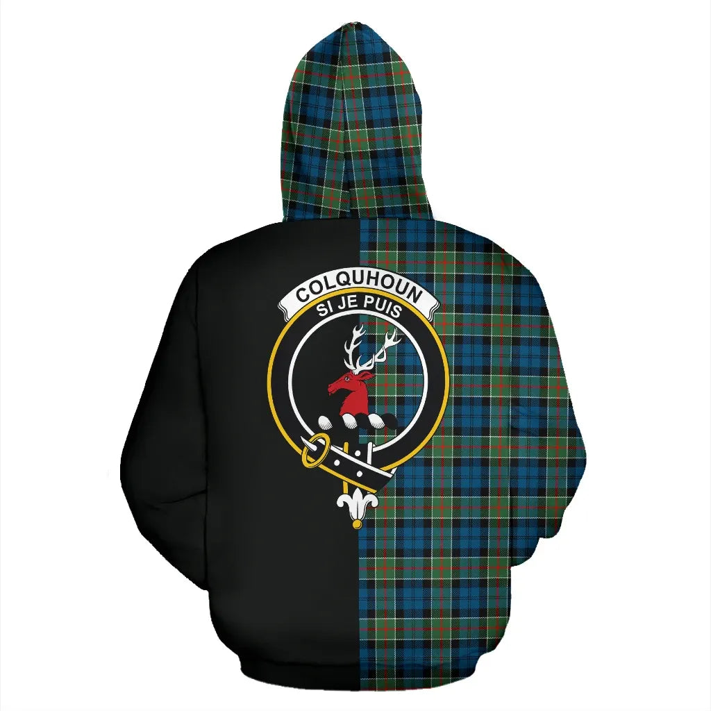 Printivon Custom Your Text Colquhoun Ancient Tartan Hoodie Half Of Me Ingraham