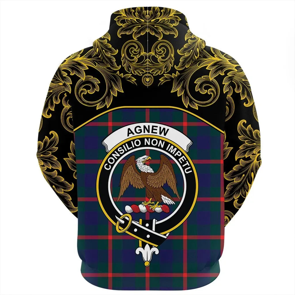 Printivon Agnew Modern Tartan Clan Crest Hoodie Empire I