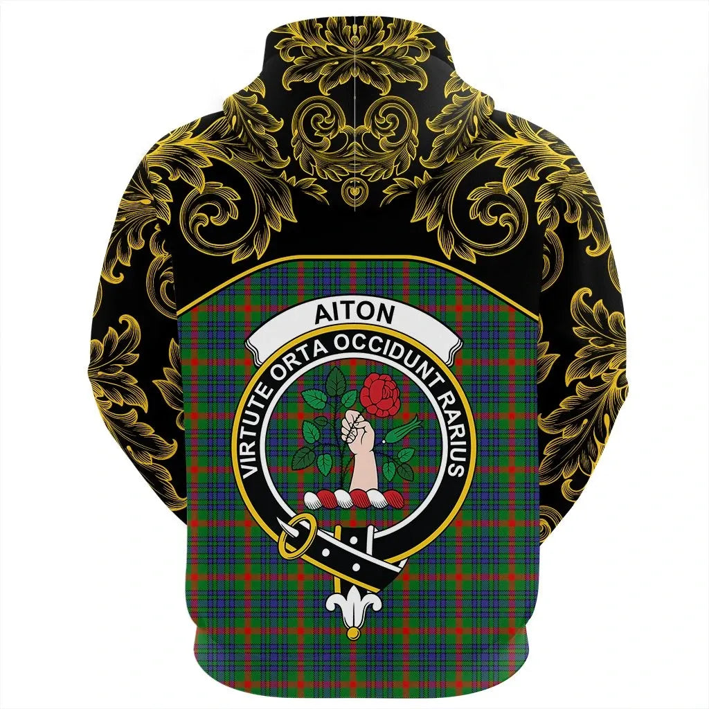 Printivon Aiton Tartan Clan Crest Zip Hoodie Empire I