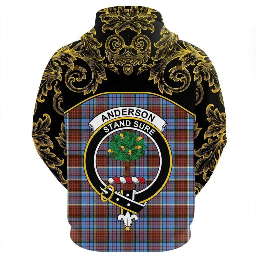 Printivon Anderson Modern Tartan Clan Crest Hoodie Empire I
