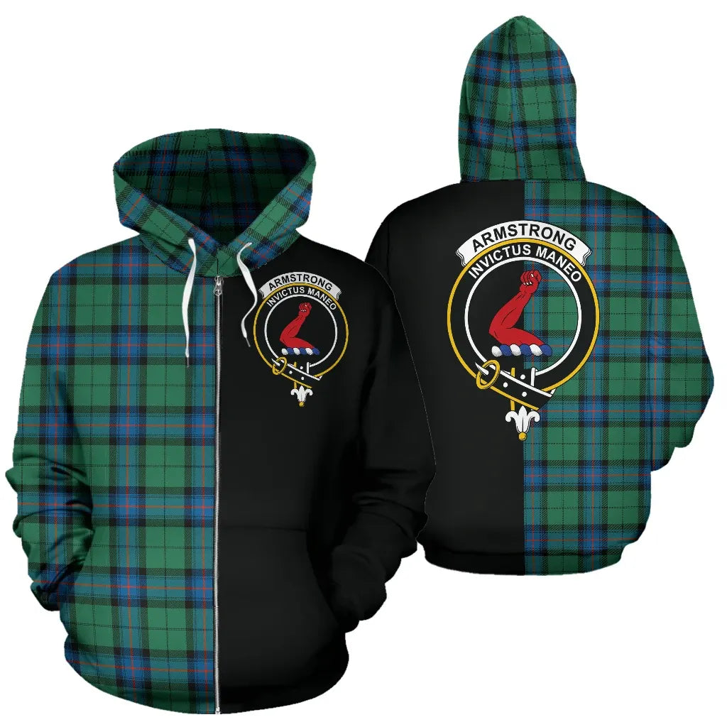 Printivon Armstrong Ancient Tartan Hoodie Half Of Me
