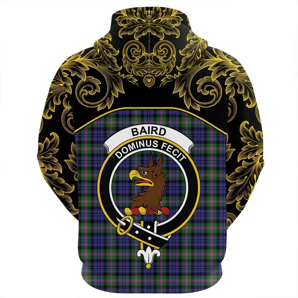 Printivon Baird Modern Tartan Clan Crest Zip Hoodie Empire I