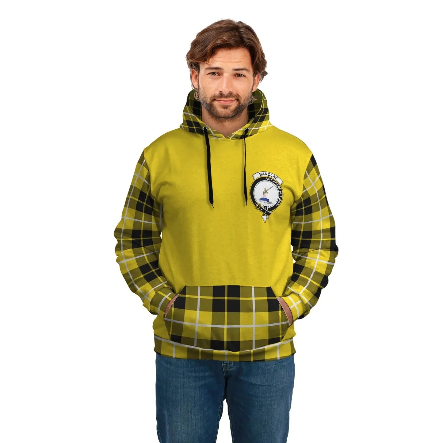 Printivon Barclay Clans Tartan All Over Hoodie Sleeve Color