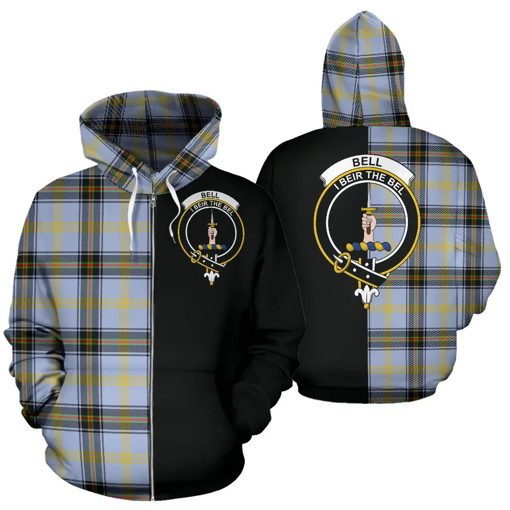 Printivon Bell Of The Borders Tartan Hoodie Half Of Me