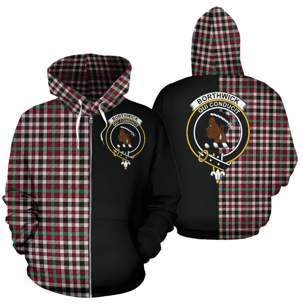 Printivon Borthwick Dress Ancient Tartan Hoodie Half Of Me
