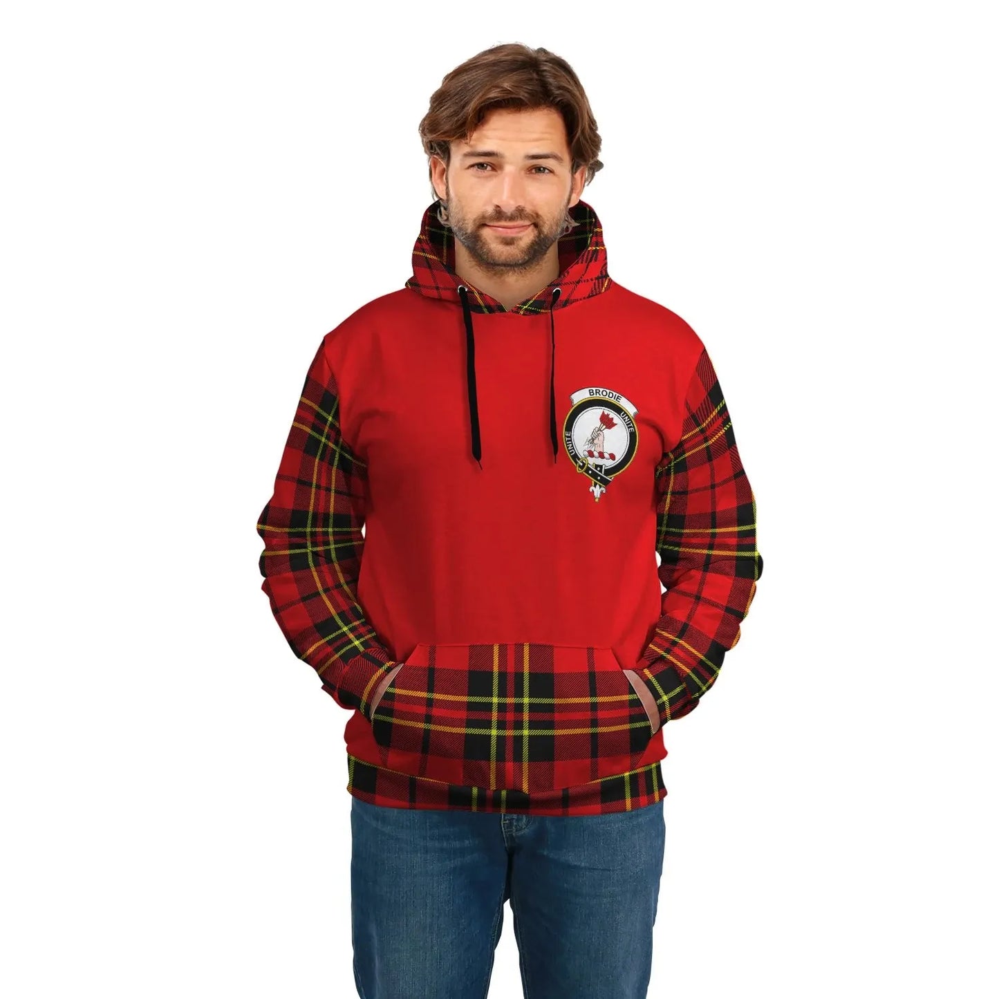 Printivon Brodie Clans Tartan All Over Hoodie Sleeve Color